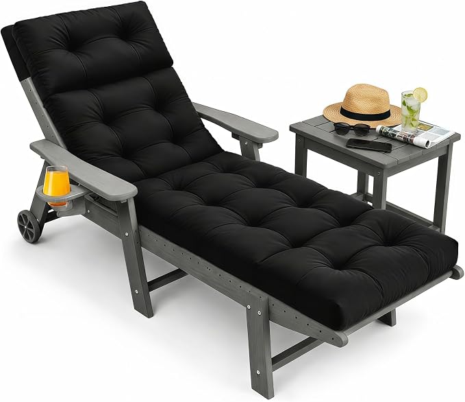 Chaise Lounge Cushion Outdoor, Waterproof Thick Patio Lounge Chair Cushion by PALHMLIY%E2%80%93ElevateYourEscape