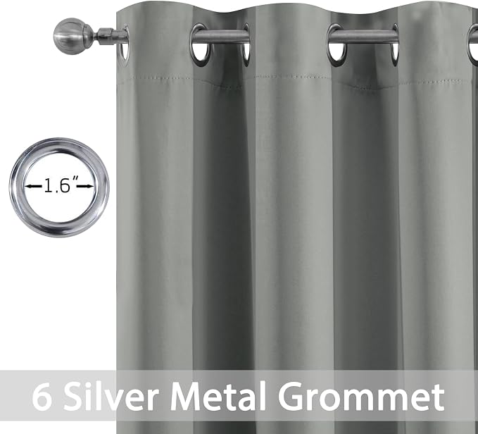 Yakamok Dove Grey Room Darking 63 Inch Length 2 Panel Sets - Image 2