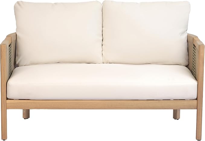 Christopher Knight Home Outdoor Acacia Wood Loveseat - Image 6
