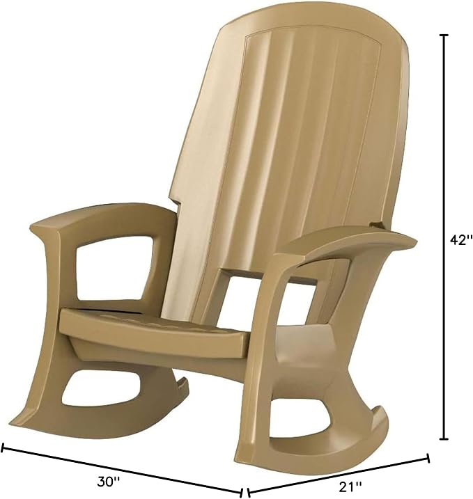 Semco Rockaway Heavy-Duty Outdoor Rocking Chair w/Low Maintenance All-Weather - Image 2