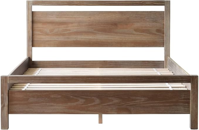 Grain Wood Furniture Loft King Size Solid Wood Bed, Weathered Pine - Image 3