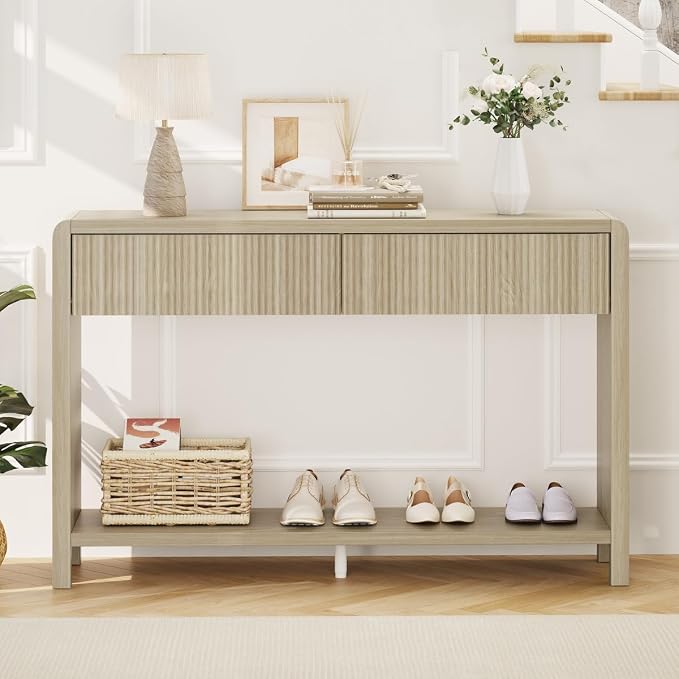 FATORRI Console Table for Entryway Storage, Wood Sofa Tables for Living Room - Image 6