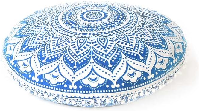 Mandala Floor Pillow Cover Meditation Cushion Seating Throw Hippie Round - Image 5