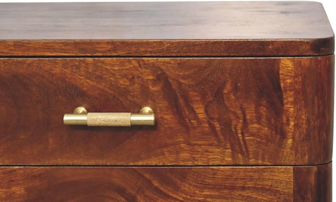 Scandinavian Design Chestnut T-Bar Nightstand - Image 6