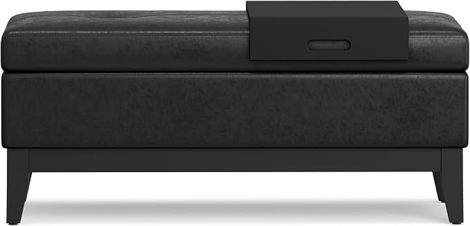 SIMPLIHOME Oregon Storage Ottoman Bench - Image 5