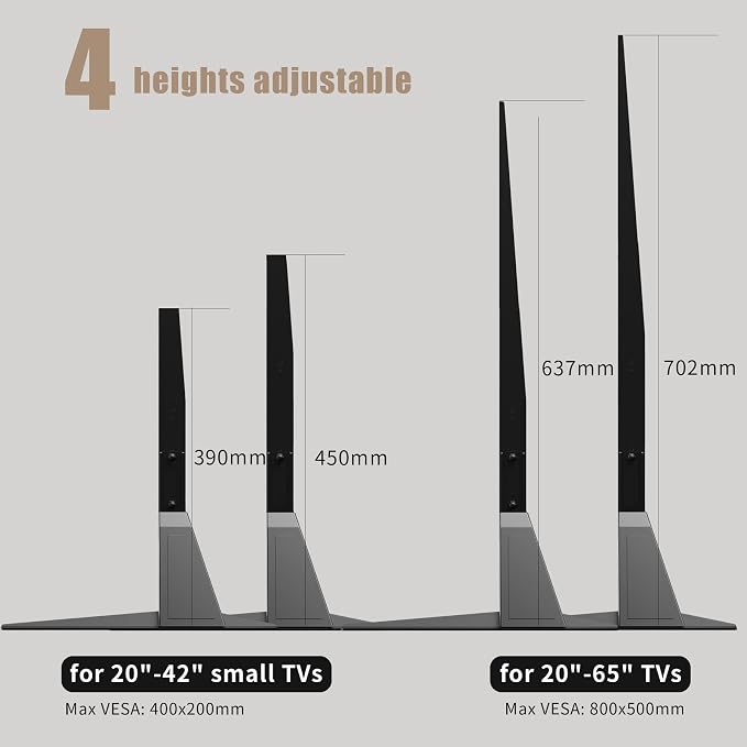 Universal TV Stand, Metal TV Legs - Image 6