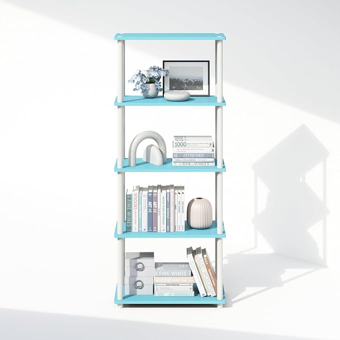 Furinno Turn-N-Tube Book Shelf, 5-Tier Bookshelf, Bookcase - Image 5
