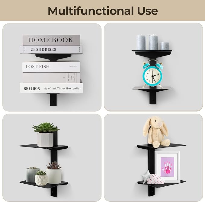 Floating Book Shelves for Wall, 6 Tier Invisible Floating Bookshelf, Vertical - Image 6