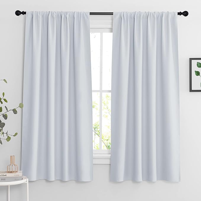 RYB HOME Extra Wide Curtains for Bedroom Living Room 63 inches Long, Thermal by RYBHOME
