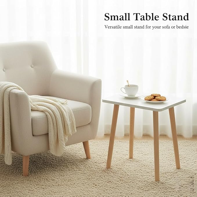 FORAOFUR Small Side Table, Modern Wood Mini Coffee Table, Easy Assembly Compact - Image 8