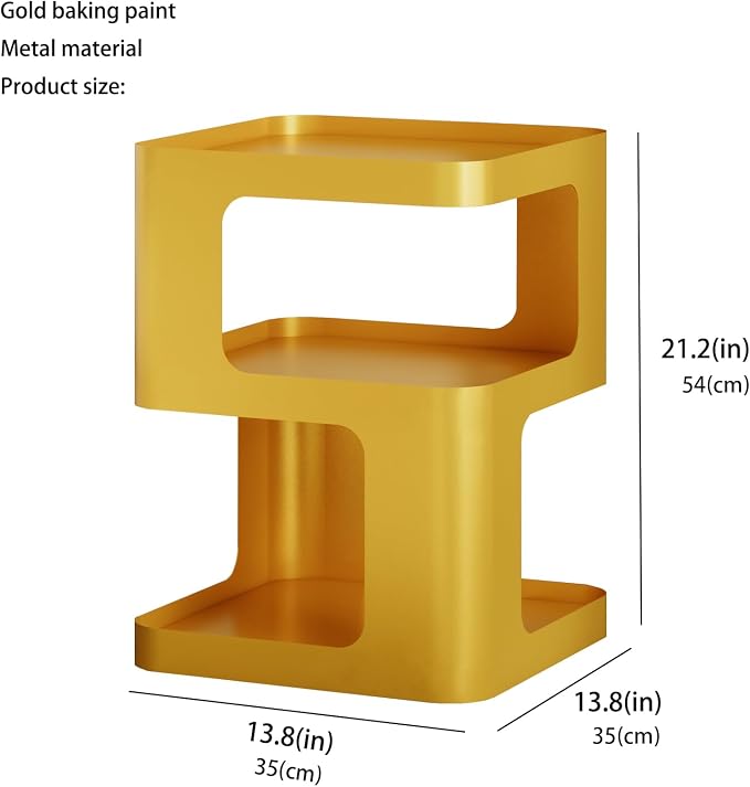 Gold Side Table, Modern end Table - Image 3
