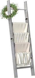 Honest Blanket Ladders for The Living Room, 6-Tier Blanket Holder, Wall-Leaning by HONESTOUTFITTERS