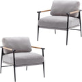 Ya-Home Mid-Century Accent Chair Set of 2, Soft Armchair Chenille Fabric Lounge by Ya-Home