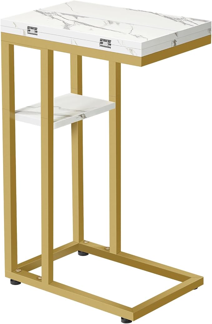 HOOBRO Foldable C Shaped End Table, C Shaped Side Table by HOOBRO
