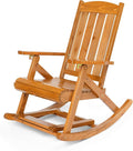 VINGLI Wooden Porch Rocking Chair, Heavy Duty Outdoor Rocking Chair by VINGLI