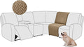 ALIECOM 100% Waterproof Recliner Sectional Couch Covers L Shape Stretch Corner by ALIECOM