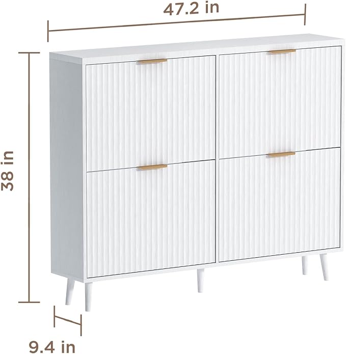 Shoe Cabinet Storage, Modern Freestanding Organizer - Image 2