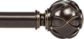 KAMANINA 1 Inch Extra Long Curtain Rod 140 to 195 Inches Bronze Heavy Duty by KAMANINA
