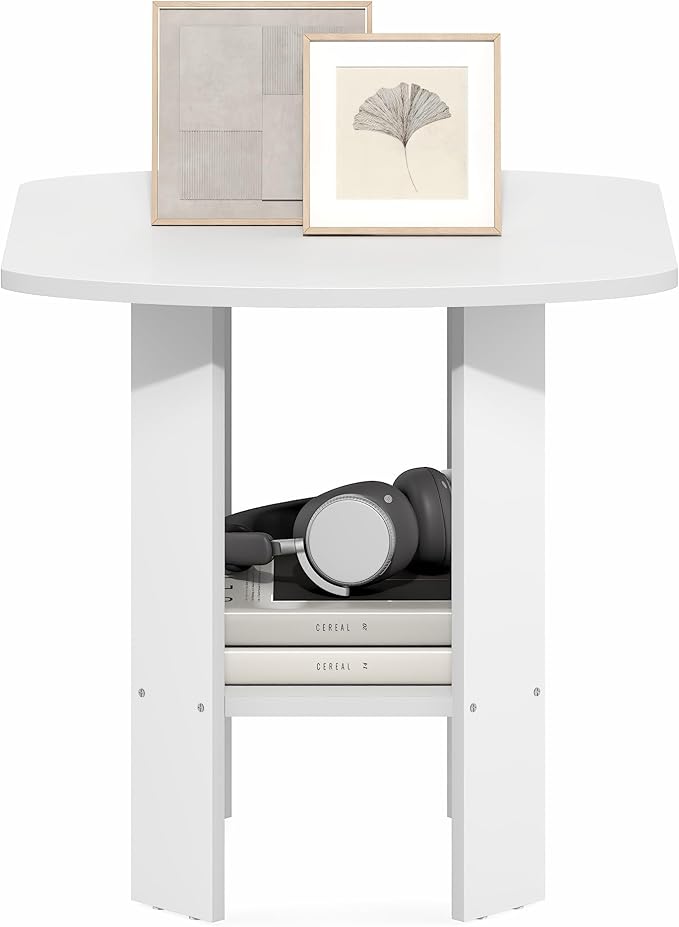 Furinno Simple Design Side Table, 2-Tier Square Modern End Table, Open Shelves - Image 5