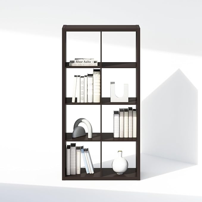 Furinno Simple Cube Storage Organizer, 8-Cube Display Shelf, Open Back Shelving - Image 5