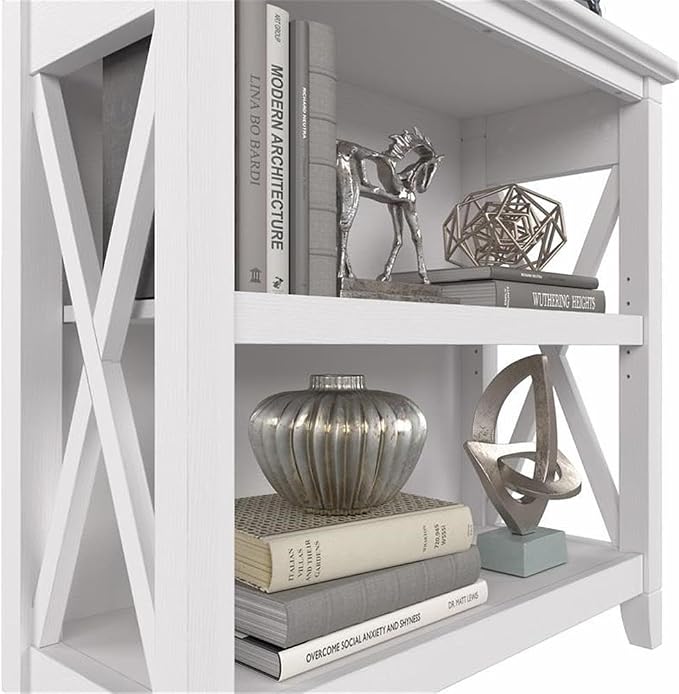 Bush Home Key West Small 2 Shelf Bookcase in Pure White Oak, Compact Home - Image 10
