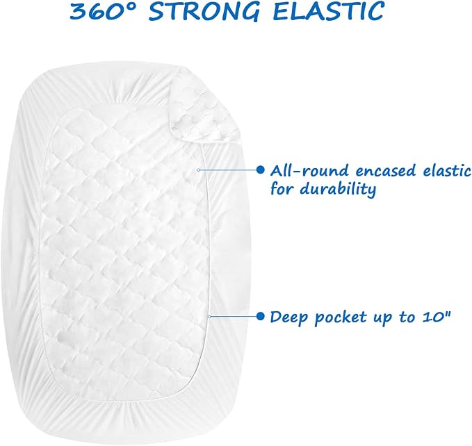 Cot Mattress Pad Protector Waterproof, Quilted Daybed Mattress Cover 33" X 75" - Image 6
