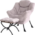 Tiita Modern Lazy Chair with Ottoman, Large Accent Armchair, Leisure Sofa by TiitaHome