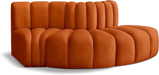 Meridian Furniture 103Cognac-S3E Arc Collection Modern | Contemporary Modular by MeridianFurniture