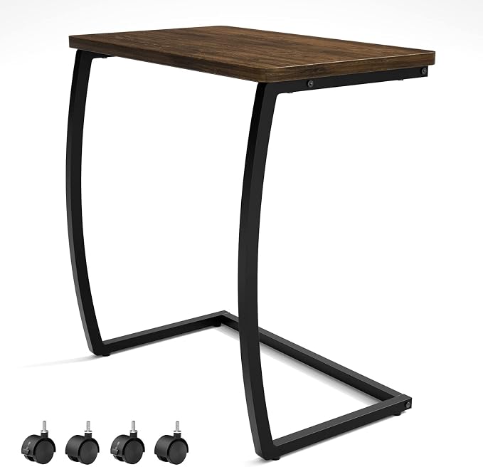 SRIWATANA Side Table, C-Shaped End Table by SRIWATANA