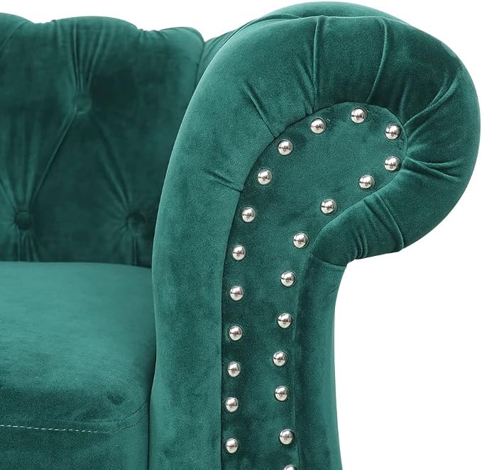 AVZEAR 3 seat Sofa, Velvet Sofa Living Room Sofa Large Sofa Modern Chesterfield - Image 6