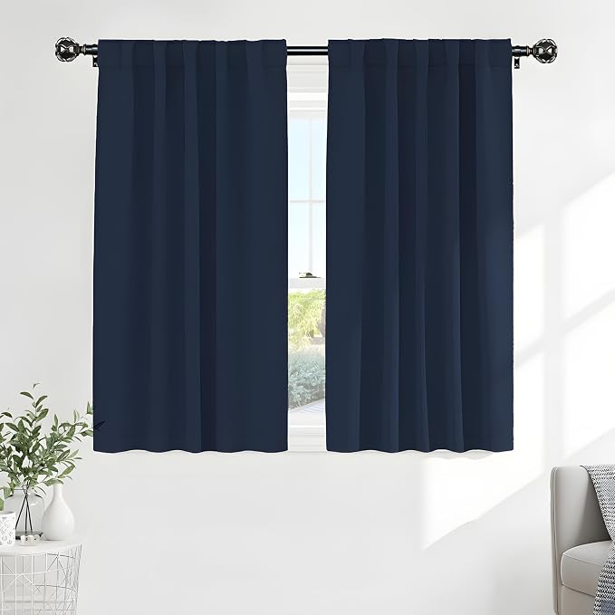 PONY DANCE Navy Blackout Curtains by PONYDANCE