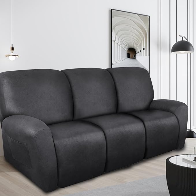 ANARACHON Recliner Couch Cover Leather Look Recliner Sofa Covers - Image 2