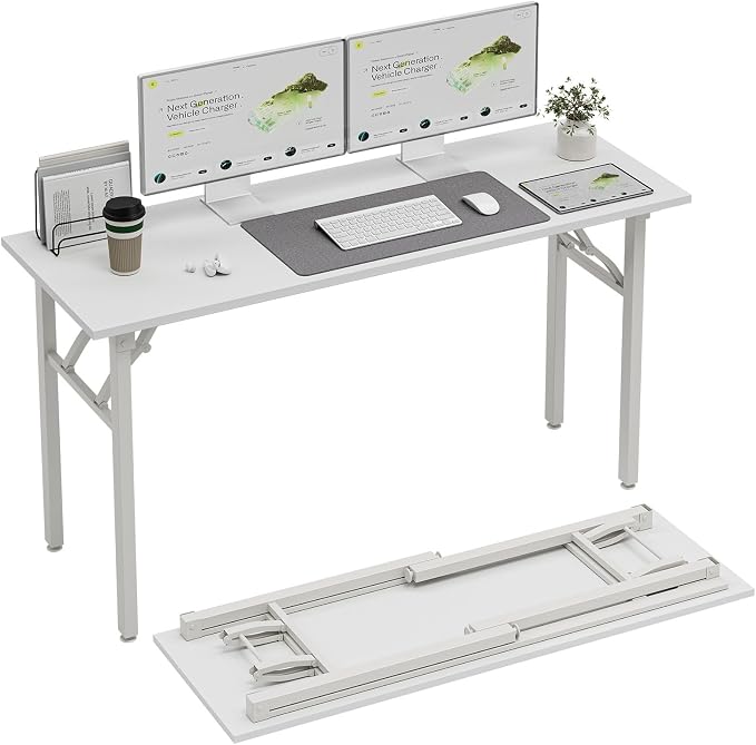 TEMI Long Computer Desk Folding Table by TEMI