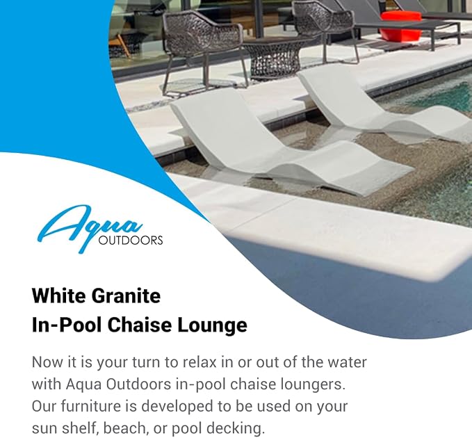 Aqua Outdoors - in-Pool Chaise Lounger - Inside Pool & Sun Shelf Lounge Chair - - Image 5