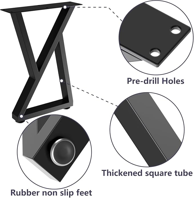 Table Legs 16 Inches, Triangle Type Glossy Bench Legs, DIY Coffee Table Legs - Image 5