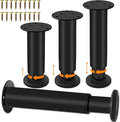 4 Pcs Adjustable Height Furniture Support Legs 10-17 inch, Metal Adjustable by Yoposeo