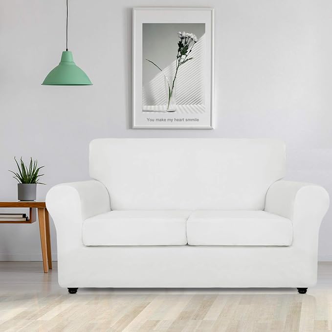 ZNSAYOTX Luxury Velvet Sofa Cover 3 Piece Stretch Loveseat Covers - Image 2