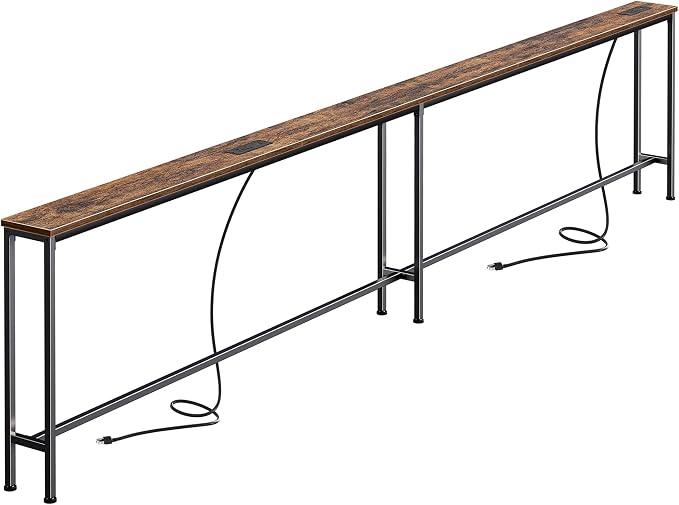 SUPERJARE 106.3 Inch Sofa Table by SUPERJARE