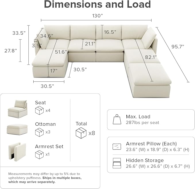 mopio Oversized Modular Sectional Sofa - Image 2
