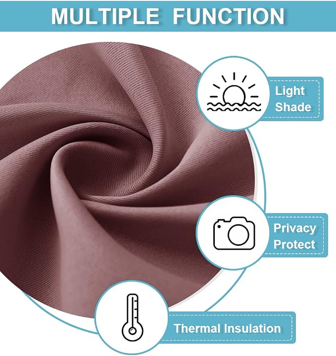 RYB HOME Short Blackout Curtains - Image 5