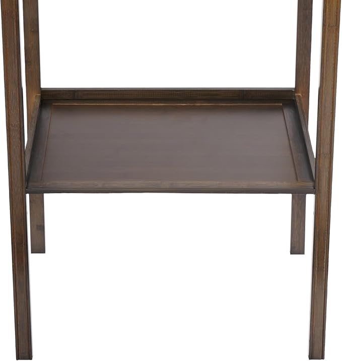 Bamboo MDF Altar Table with 2 Drawers and Storage Shelf, Retro Asian Design - Image 9