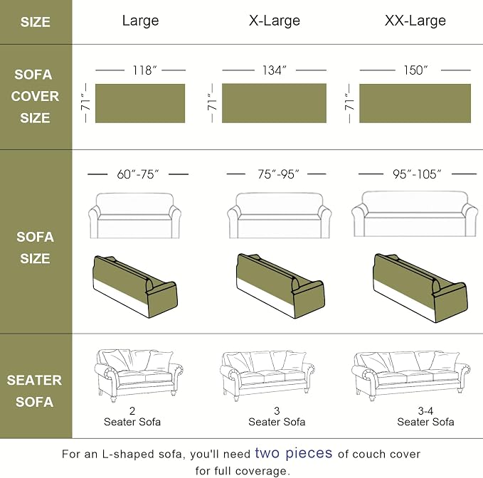 VClife Emerald Green Ginkgo Botanical Sofa Cover Non Slip Chenille Couch Cover - Image 2