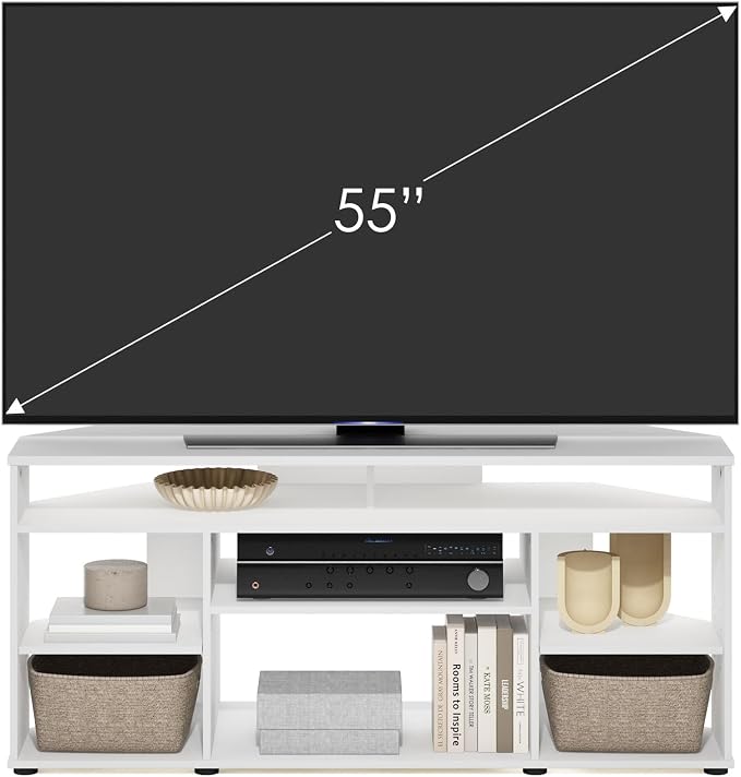 Furinno BESI TV Stand, No Tools Assembly Industrial Style Entertainment Center - Image 5