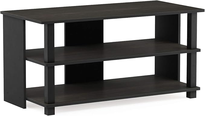 Furinno Sully 3-Tier Stand for TV up to 40, Espresso/Black - Image 3