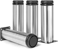 7 Inch Metal Furniture Legs Stainless Steel Adjustable Legs Silver Metal Legs by Masendelk