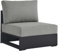 Modway Tahoe Aluminum Armless Patio Gray Modular Weather-Resistant by Modway