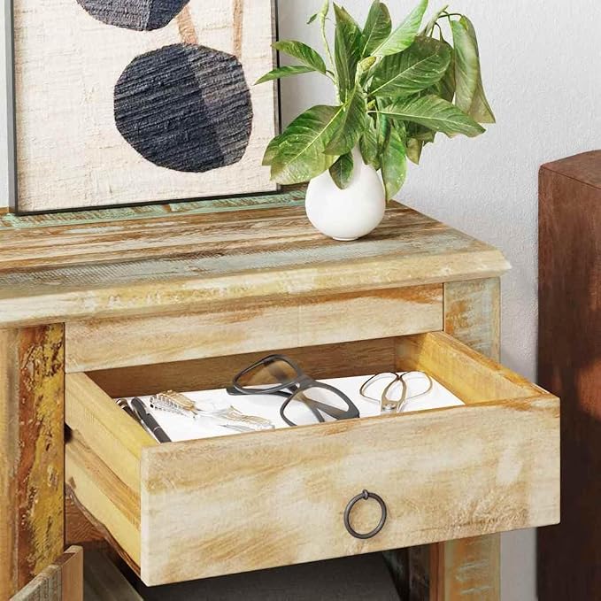 YAFF Vintage Reclaimed Wood End Table - Image 5