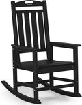 Outdoor Adirondack Rocking Chairs All-Weather HDPE Patio Rocker Chair by ABCPATIO