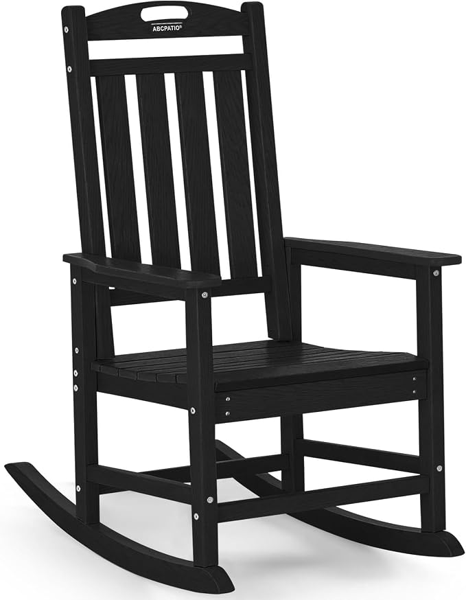 Outdoor Adirondack Rocking Chairs All-Weather HDPE Patio Rocker Chair by ABCPATIO