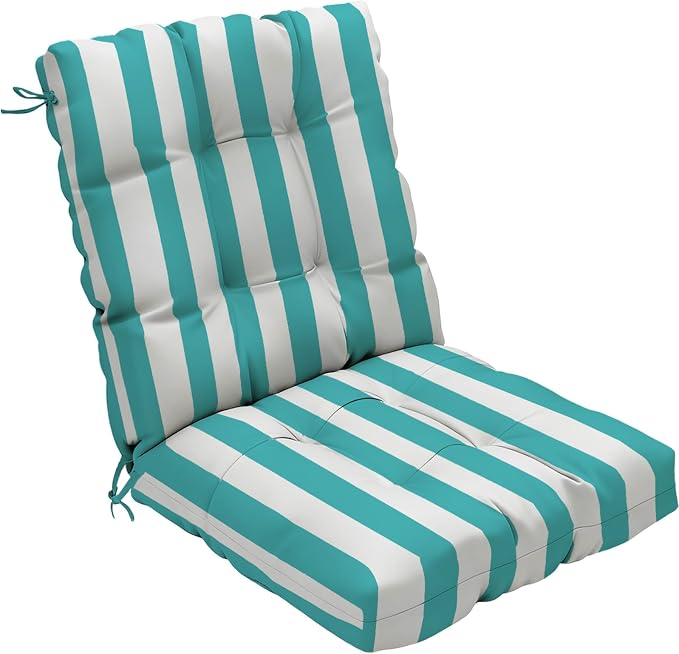 Outdoor Chair Cushion, High Back Soft Seat Pad, Indoor Outside Use, by zanwuhwyd